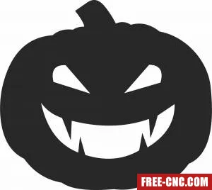 Halloween pampking silhouette - Download free dxf for cnc plasma cutting