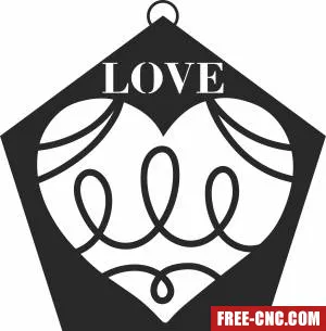 Heart wall decor valentines - Free dxf files ready to cut