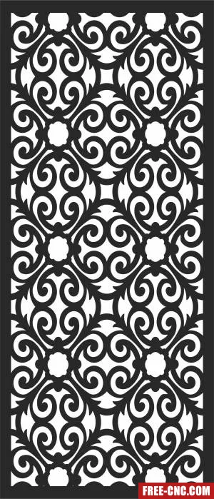 Screen wall door decorative - Free dxf download