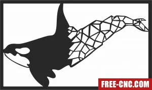 Humpback whale polygon - Download free dxf for cnc plasma cutting