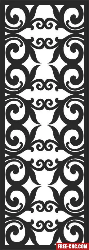 Great design pattern for doors or windows - free dxf download