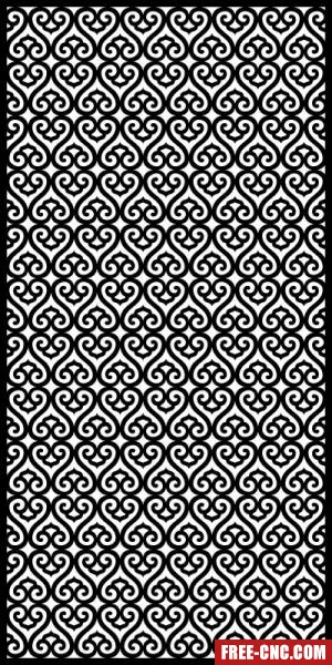 Decorative panel wall separator door pattern - free dxf download