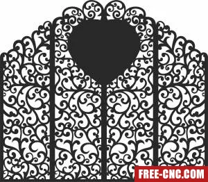 Decorative pattern decorative door wall pattern - Download free dxf for cnc plasma cutting