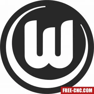 Wolfsburg logo football soccer - Download free dxf for cnc plasma cutting