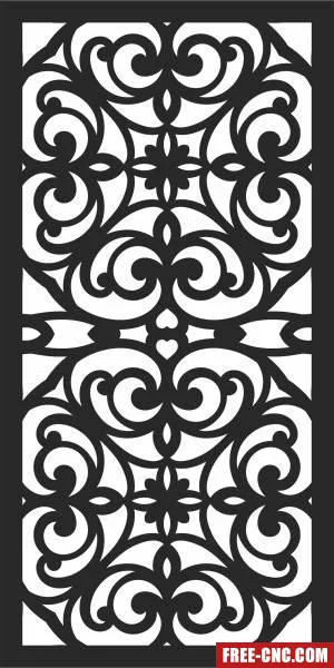 Door decorative pattern wall screen - Download free dxf for cnc plasma cutting