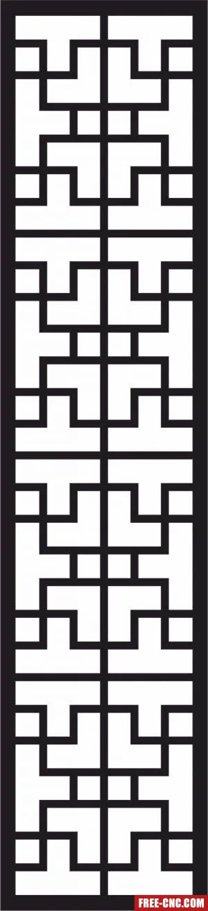 Decorative panel screen pattern partition - Download free dxf for cnc plasma cutting