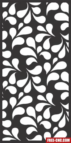 Decorative pattern wall screens floral panel for doors - free dxf download