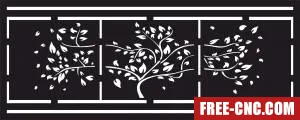 Tree panel gate screen partition door pattern - Free dxf files ready to cut Tree panel gate screen partition door pattern - Free dxf files ready to cut
