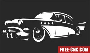 Old car clipart - Free dxf files ready to cut