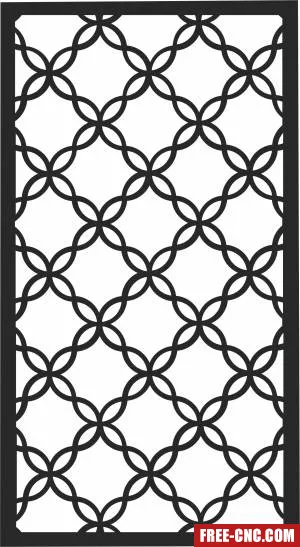Pattern screen door screen wall screen - Free dxf files ready to cut