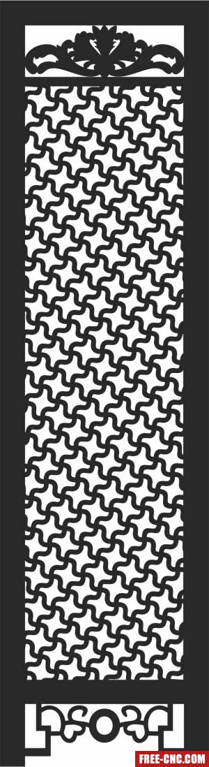 Decorative screen decorative pattern screen - Free dxf files ready to cut
