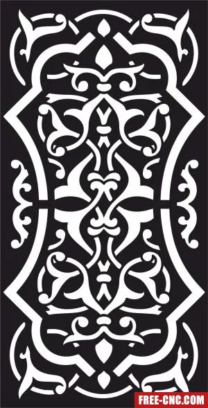 Panel door wall screen pattern - Download free dxf for cnc plasma cutting