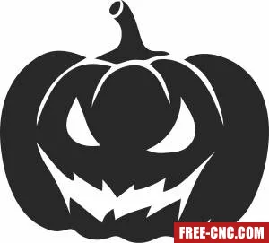 Scary pumkin halloween art - Free dxf download