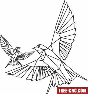 Birds wall arts - Download free dxf for cnc plasma cutting