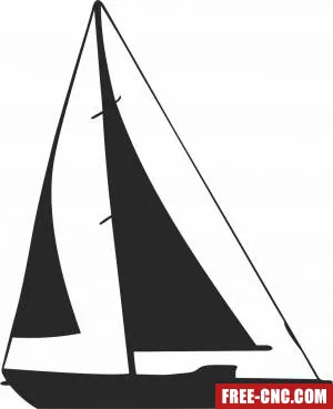 Sailboat sailing ship - Download free dxf for cnc plasma cutting