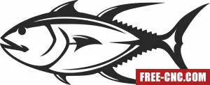 Yellowfin tuna fish - Free dxf download