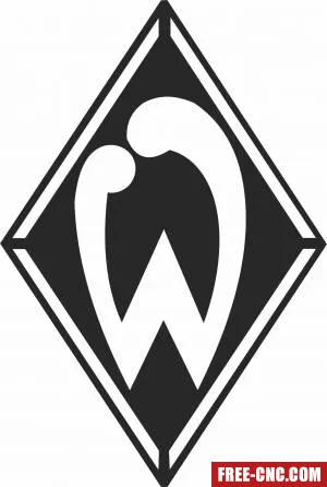 Sv werder bremen logo football soccer - Free dxf for laser cutting and plasma