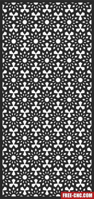 Screen pattern decorative wall door screen door - Free dxf download