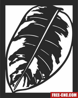 Leaf wall art panel - Free dxf for laser cutting and plasma