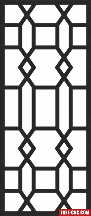 Decorative wall screen pattern - free dxf download