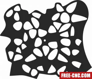 Geometric wall clock - Download free dxf for cnc plasma cutting