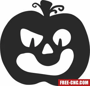 Scary pumpkin for halloween - Free dxf for laser cutting and plasma