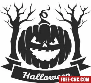 Halloween pumpkin clipart - Download free dxf for cnc plasma cutting