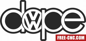 Volkswagen dope logo - Free dxf for laser cutting and plasma