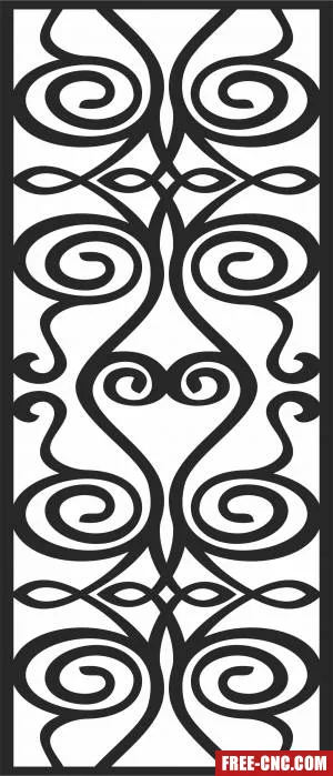 Pattern door screen - Free dxf download