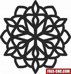 Mandala clipart wall decor - Download free dxf for cnc plasma cutting