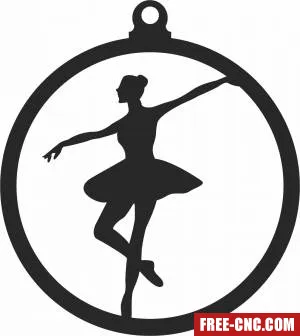 Ornament ballett dance - Free dxf for laser cutting and plasma