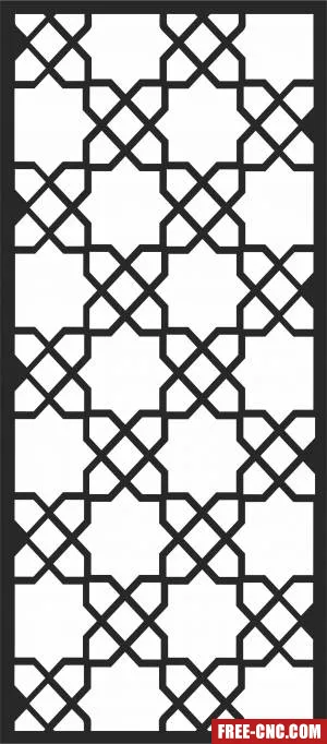 Decorative pattern screen - Free dxf download