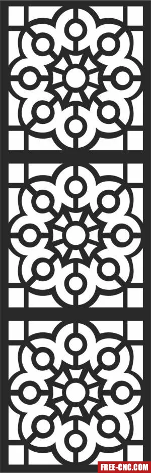 Pattern screen wall decorative - Download free dxf for cnc plasma cutting