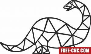 Geometric polygon dinosaur - Free dxf files ready to cut