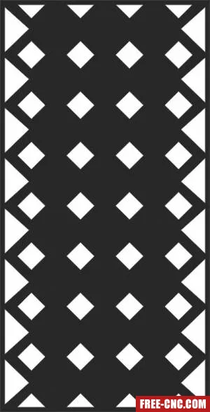 Decorative pattern wall screens panel for doors - free dxf download