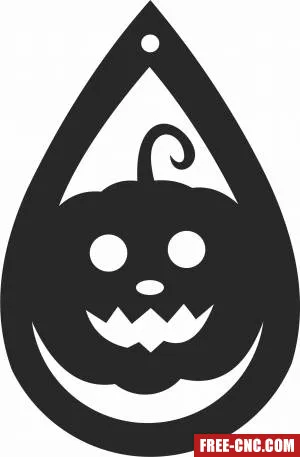 Halloween pampking ornament silhouette - Download free dxf for cnc plasma cutting