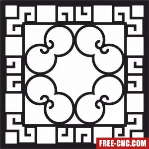Decorative panel screen pattern partition - Free dxf files ready to cut Decorative panel screen pattern partition - Free dxf files ready to cut