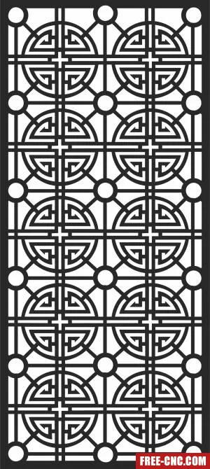 Door decorative wall - Free dxf files ready to cut