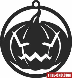 Pumpkin halloween ornament - Free dxf download