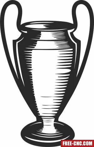 Champions league trophy clipart - Download free dxf for cnc plasma cutting