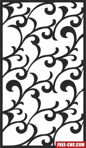 Wall screen decorative pattern - Download free dxf for cnc plasma cutting Wall screen decorative pattern - Download free dxf for cnc plasma cutting