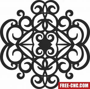 Pattern mandala wall decor cliparts - Download free dxf for cnc plasma cutting
