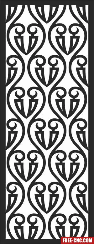 Decorative pattern screen door - Download free dxf for cnc plasma cutting