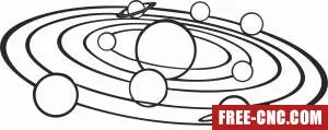 Solar system planets cliparts - Free dxf for laser cutting and plasma