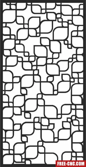 Wall screen decorative door pattern - Free dxf download