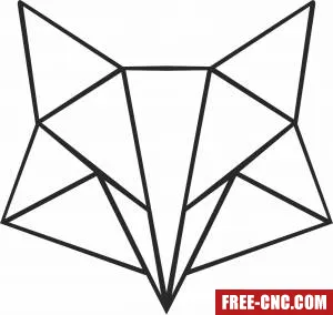 Geometric polygon fox - Download free dxf for cnc plasma cutting