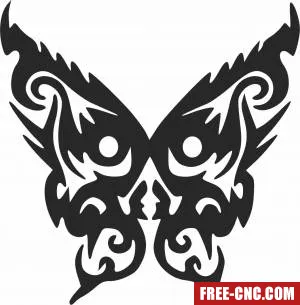 Butterfly - Free dxf for laser cutting and plasma