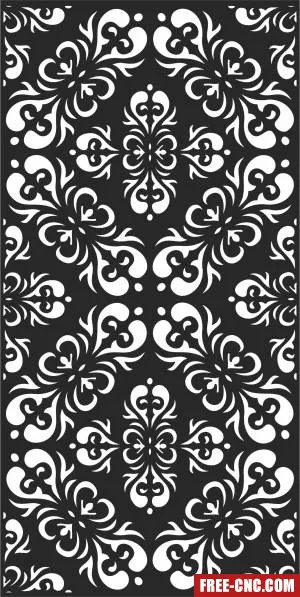 Pattern wall door screen door decorative - Free dxf files ready to cut