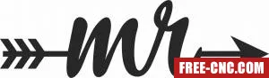 Mr arrow sign - Free dxf for laser cutting and plasma