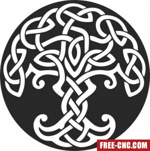 Tree of life wall sign decor - free dxf download